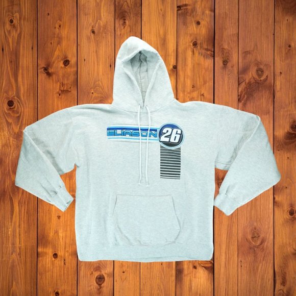 Vintage‎ Hanes Cory Eliason #26 Rudeen Racing Mens White/Gray Sweater Large - Picture 2 of 7